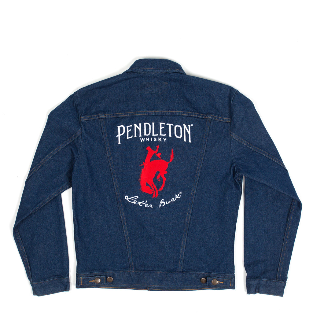Flatlay view of the back of the Men's Pendleton®️ Whisky Wrangler Jacket on white background
