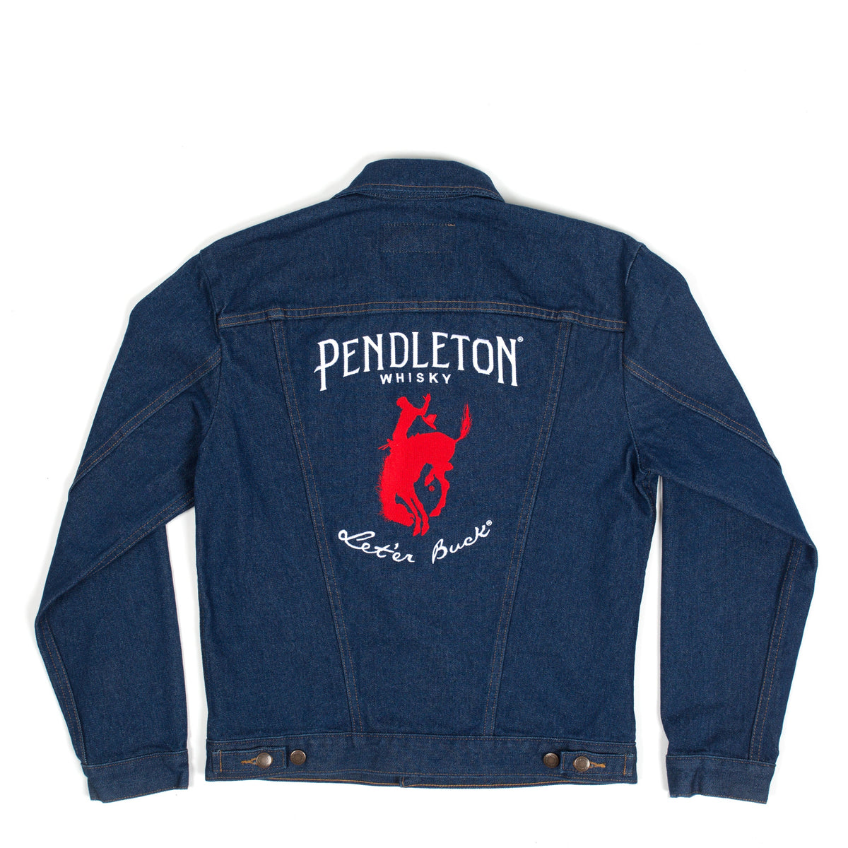 Flatlay view of the back of the Men's Pendleton®️ Whisky Wrangler Jacket on white background