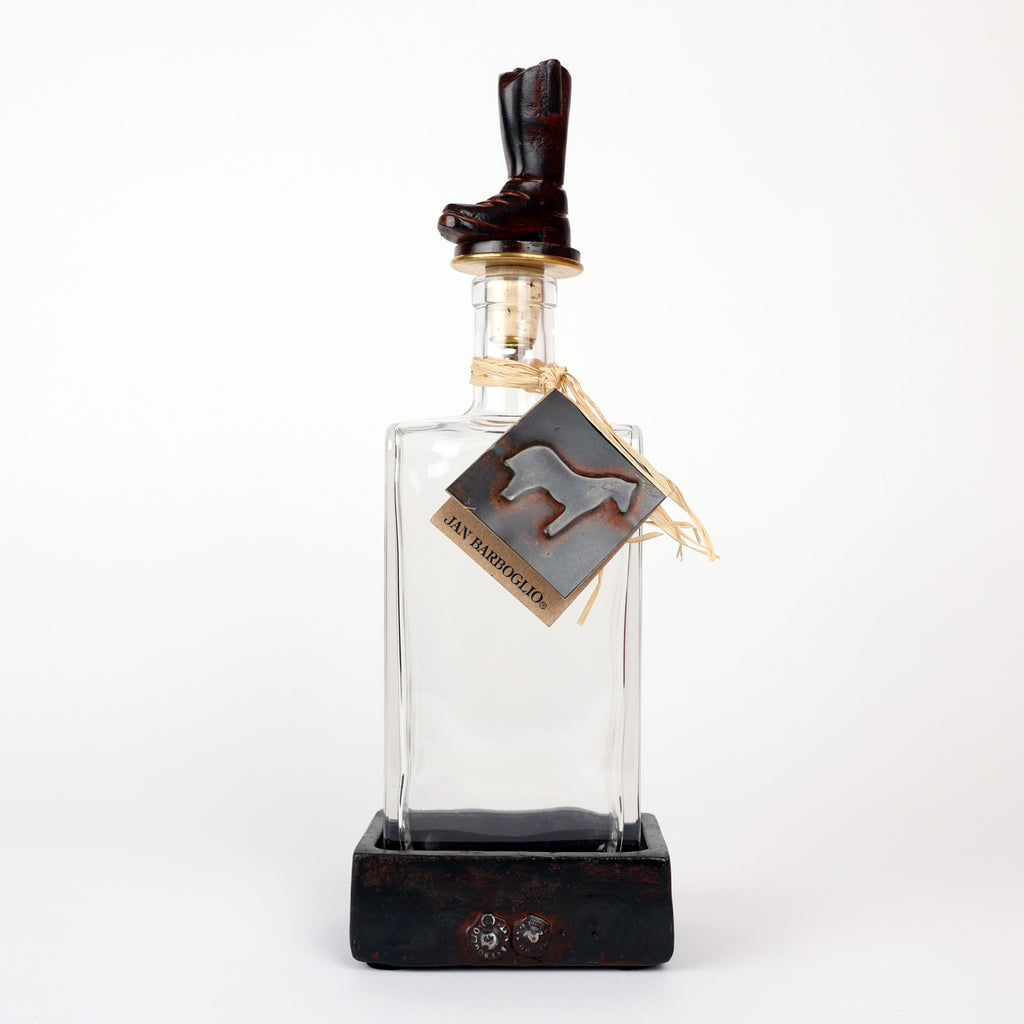 Cowboy Boot Decanter & Cast Iron Coaster