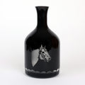 Horse Head Black Glass Decanter