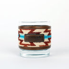 Wool & Leather Glass Wrap with Rocks Glass