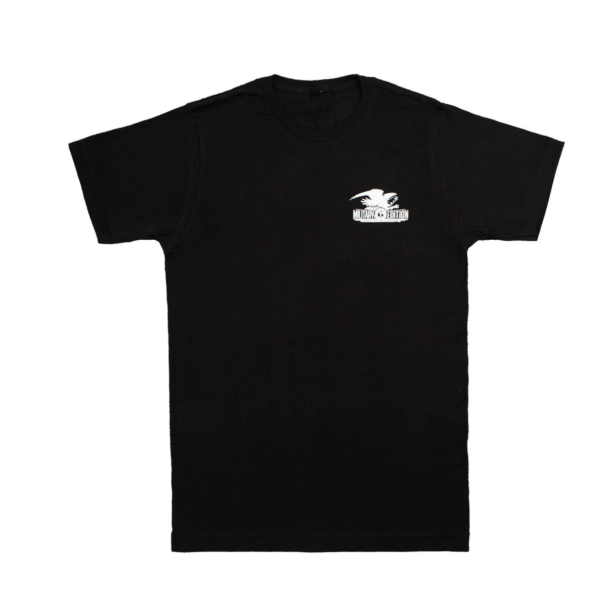 Front view of black Pendleton® Whisky Military Edition T-shirt on white