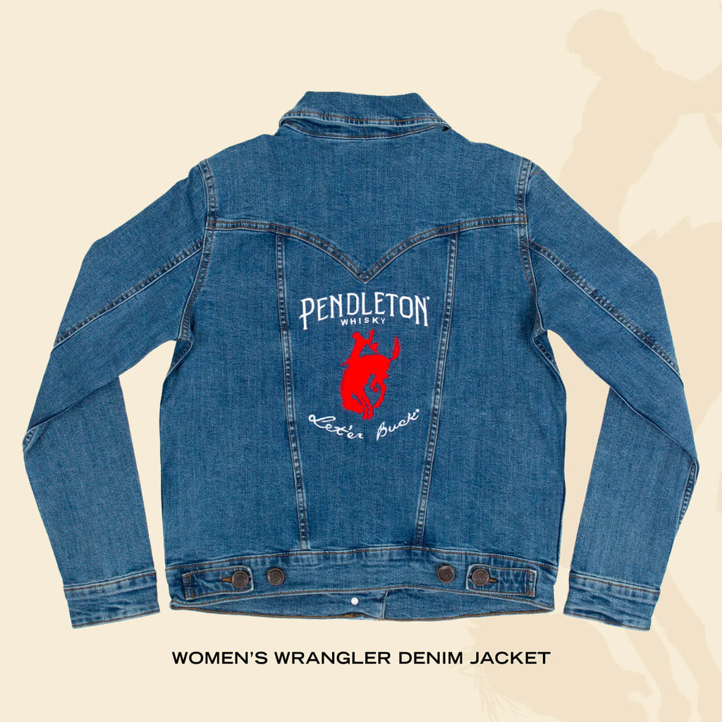 Women's Wrangler Denim Jacket with embroidered Pendleton® Whisky logo