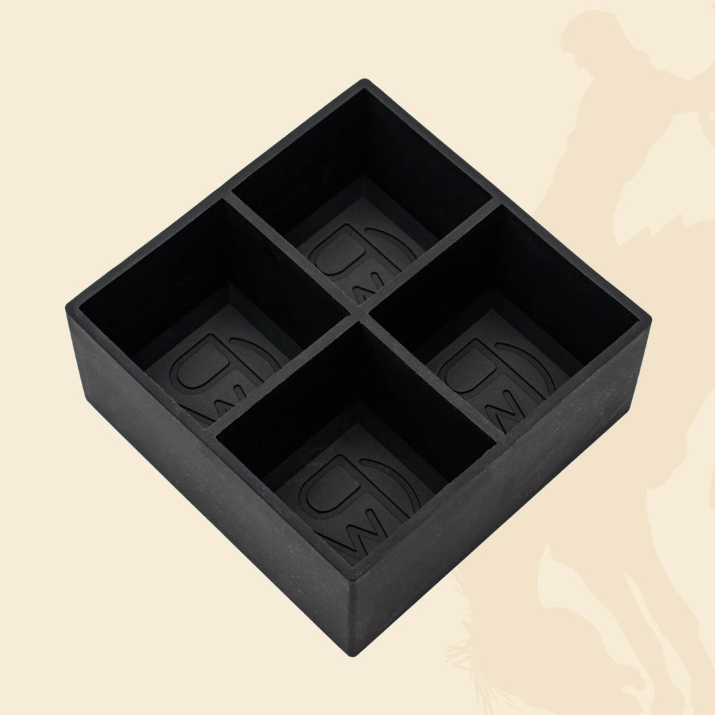 Isolated Pendleton® Whisky Logo Ice Tray depicting logo details on the bottom surface of the tray