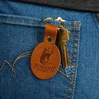 Let'er Buck Leather Key Chain