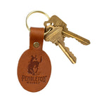 Pendleton® Whisky leather keychain on white