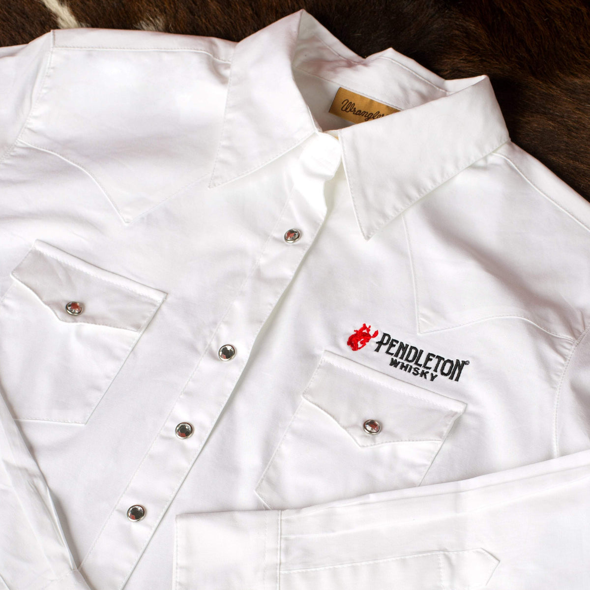 Womens White Wrangler Button Down Shirt