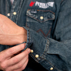 Mens Long Sleeve Denim Button Down