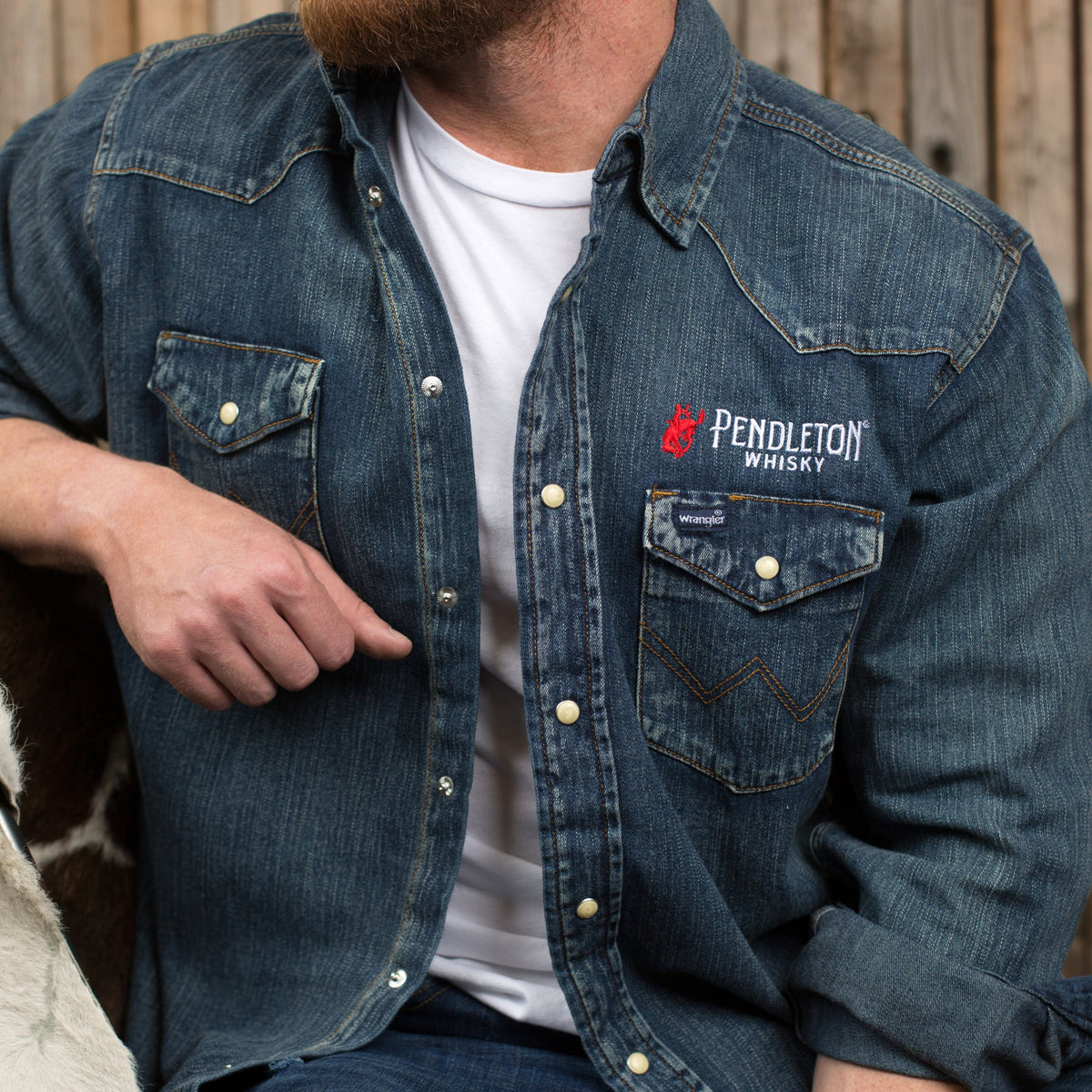 Mens Long Sleeve Denim Button Down