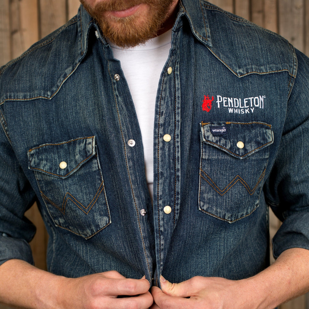 Mens Long Sleeve Denim Button Down