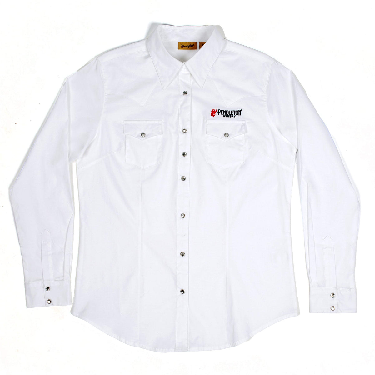Womens White Wrangler Button Down Shirt
