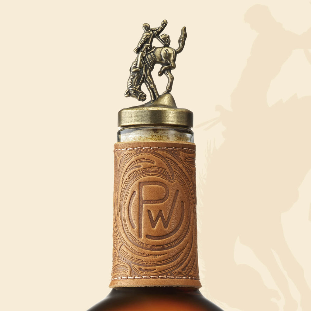 Directors’ Reserve is adorned with an authentically leathersmithed neck cuff by third generation saddle maker Randy Severe