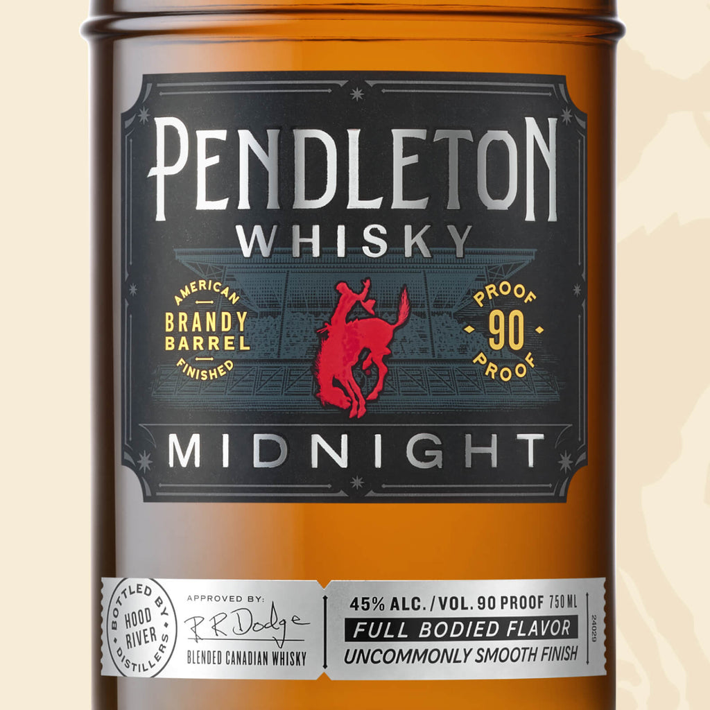 Pendleton Whisky Midnight is made with glacier-fed spring water, delivering complex taste and exceptionally smooth finish
